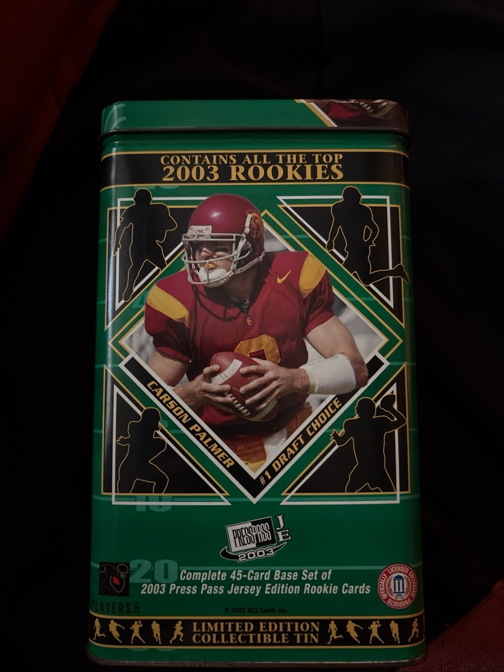 2003 Press Pass JE Football Rookies Complete Set NOT SEALED Limited Edition Tin